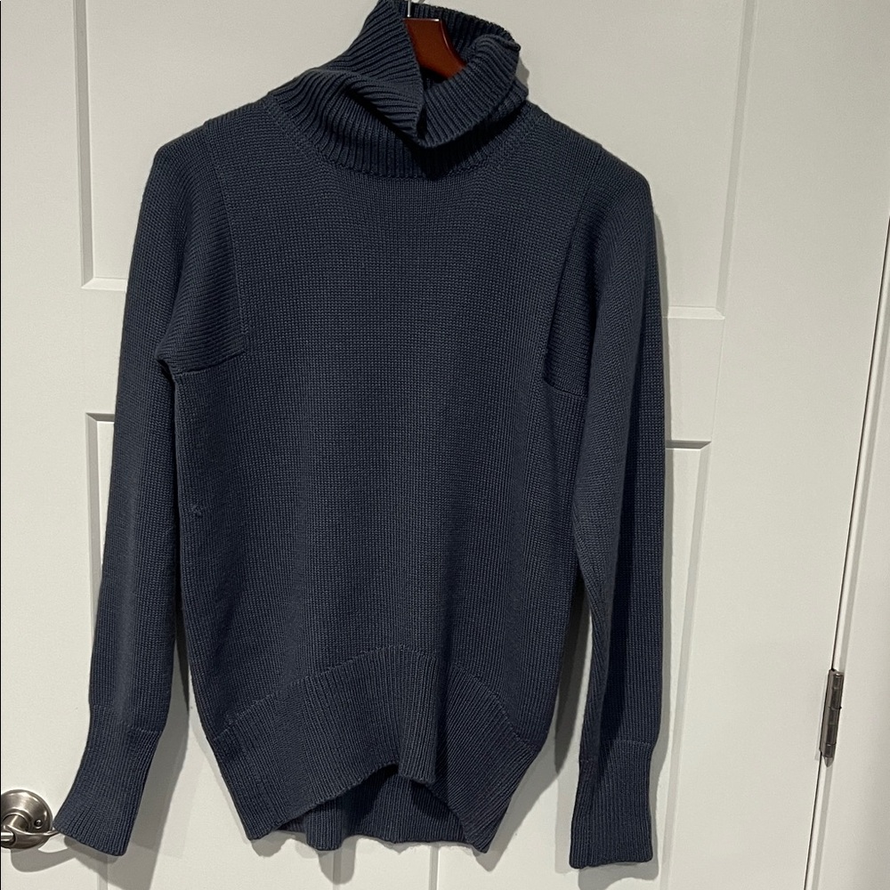 Knitel Wool Gray/Blue Turtleneck Sweater Sz S
